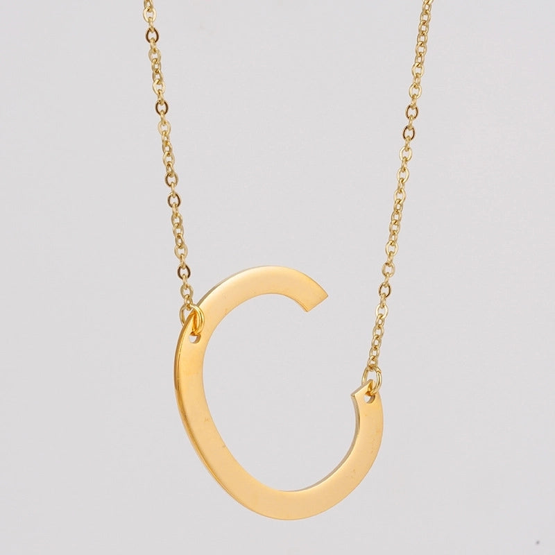 Minimalist Letter Stainless Steel Necklace Plating Stainless Steel Necklaces