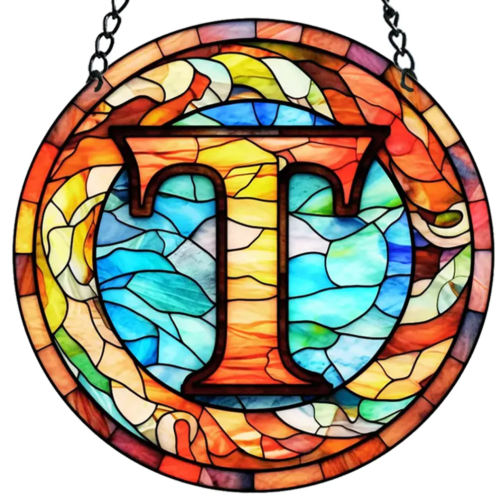 Acrylic Suncatcher Home Decoration Panel A-Z Letter Door Sign Hanging Decoration