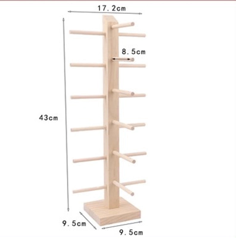 Minimalist Solid Color Solid Wood Patchwork Jewelry Rack