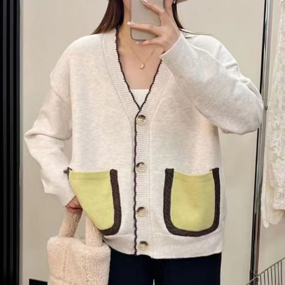 Chicfifth Sweater Women Winter Long Sleeve High Quality Autumn Vintage Top Knitted Cardigan