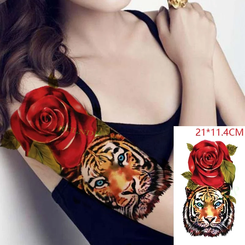 Waterproof Temporary Tattoo Sticker Arabic Letter Heart Love Pattern Personality Fake Tatoo Flash Tatto for Girl Women Men