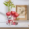 DIY Cat Love Balloon Acrylic Special Shape Diamond Painting Desktop Ornaments