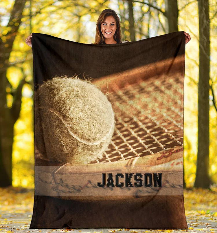 Personalized Tennis Blanket, Tennis Memory For Tennis Lovers Sherpa Fleece Blanket | BKKid590