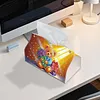 Flower Gift Teddy Bear DIY Diamond Painting PU Tissue Holder Box