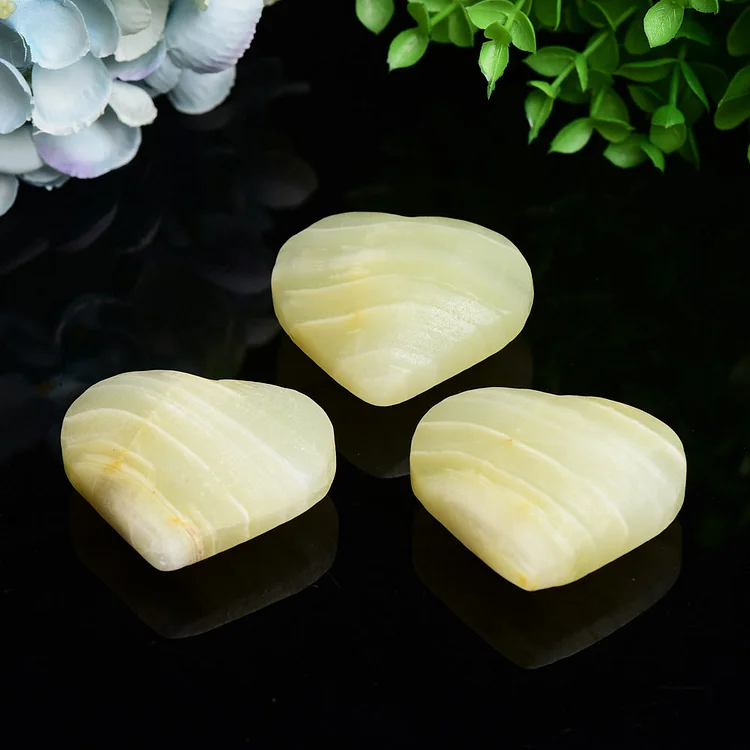 2.2" Afghan Jade Heart Crystal Carving