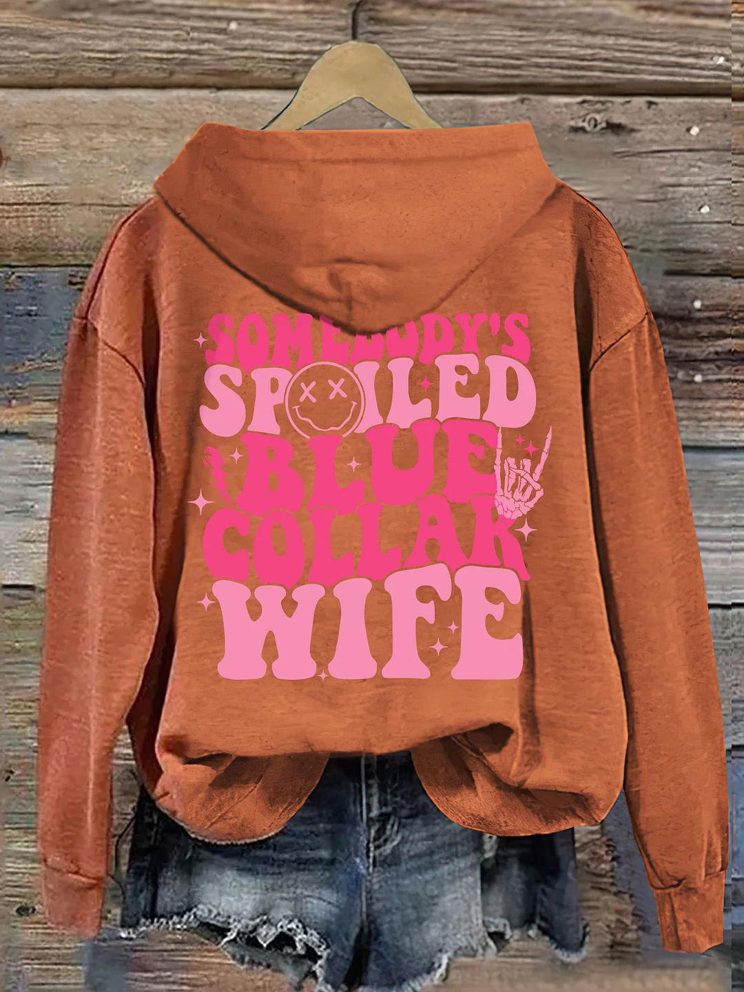 Somebodys Spoiled Blue Collar Wife Hoodie