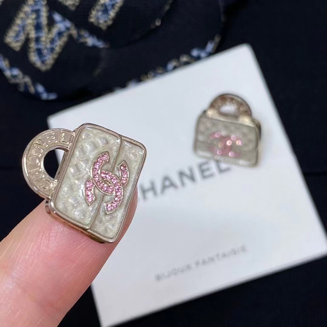 Buy replica Chanel Pink Double C Lock Earrings and replica jewelry from PICKS Jewelry