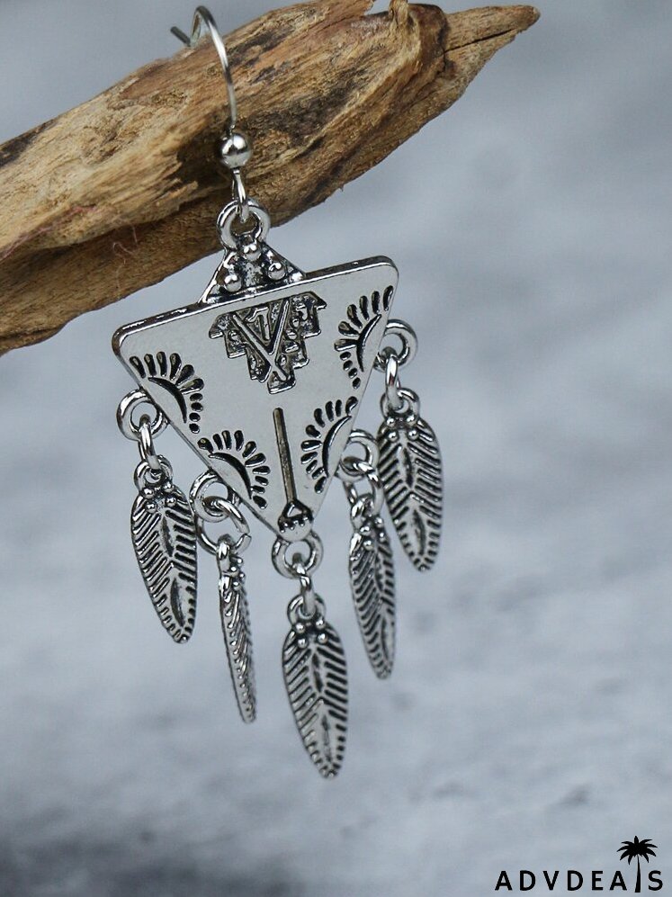 Geo Decor Drop Earrings