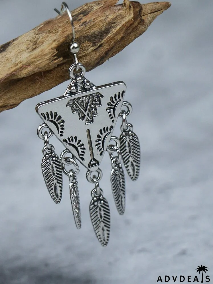 Geo Decor Drop Earrings