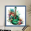Guitar Flower-Partial 11CT Stamped Cross Stitch Bead Embroidery 36*36cm/14.17*14.17in tapestrymarket