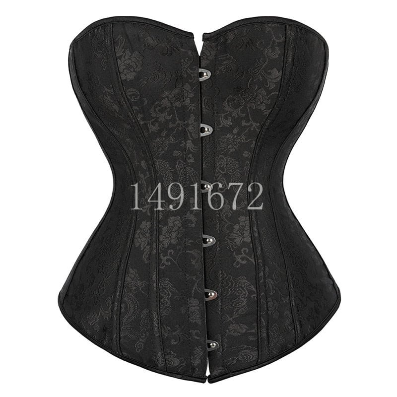 Corset Top for Women Lingerie Sexy Bustiers Overbust Gothic Clothes Halloween Vintage Plus Size Espartilho Mujer Black White