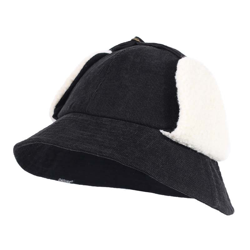 Letclo™ Corduroy Ear Protection Warm Fisherman Hat letclo Letclo