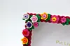 Bloom Flower DIY Building Block Photo Frame Kit,Creative Handmade Assembled Photo Frame Handmade Craft Gift Home Tabletop Display Decor