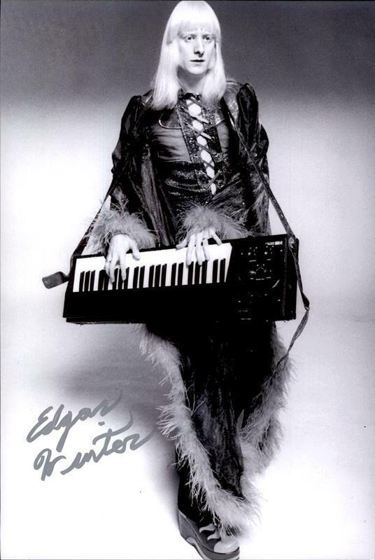 Edgar Winter Edgar Winter's White Trash signed 10x15 Photo Poster painting |CERT Autograph 26-a