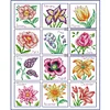 [Brand]Twelve Months Of Flowers - 14CT Stamped Cross Stitch - 45*56cm - Flower