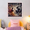 Disney Snow White And Evil Queen-14CT Stamped Cross Stitch 50*50cm/19.69*19.69in