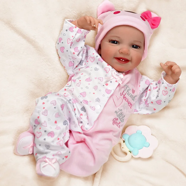 Newborn Baby Doll White Hand Crochet Dress One Piece Underwear Socks Soft  Body