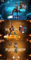 Lighdramon & Davis Motomiya & V-mon & Fladramon & Lifting Egg Davis Motomiya - Digimon Resin Statue - DMX Studios
