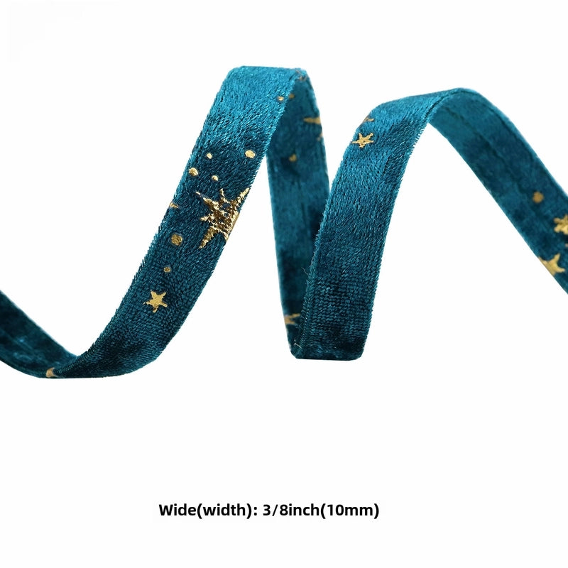 Yongjia Baotong Diy Hair Accessories Material Bronzing Velvet Double-sided Webbing Gold Diamond Velvet Cloth Accessories Ribbon