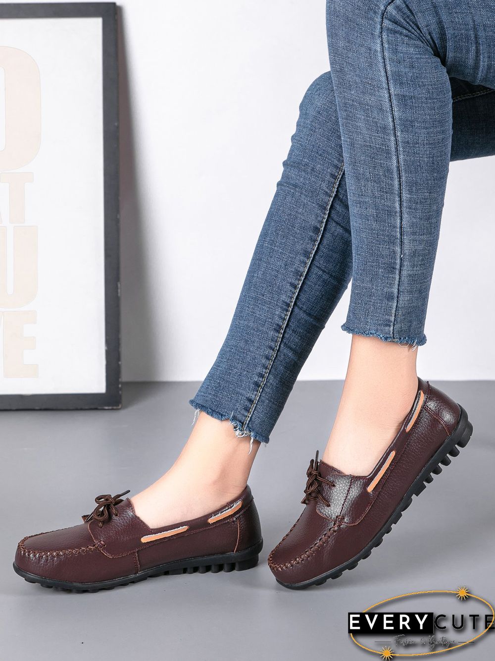 Retro Casual Simple Lace-up Flat Shoes