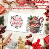 6PCS Diamond Painting Christmas Cake Greeting Cards Congratulations Cards