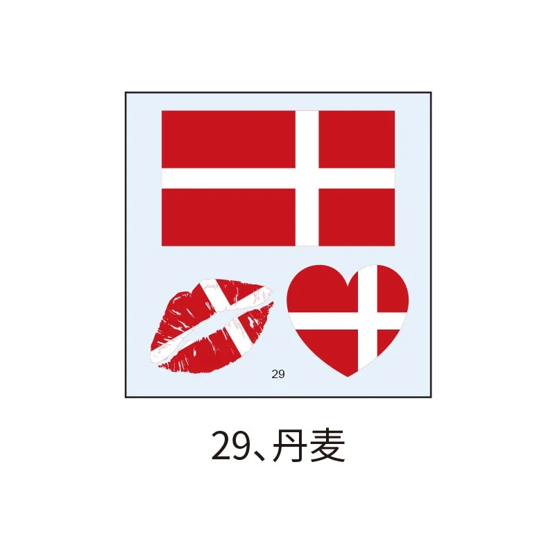 National Flag Tattoo Sticker Marathon lips patriotic Face Body Sticker Disposable Waterproof Tattoo Sticker