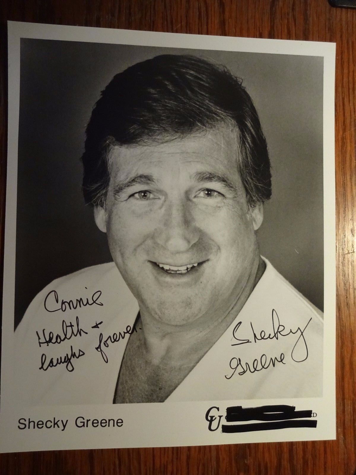 ORIGINAL, SIGNED & Inscribed B/W Shecky Greene Promo Photo Poster painting