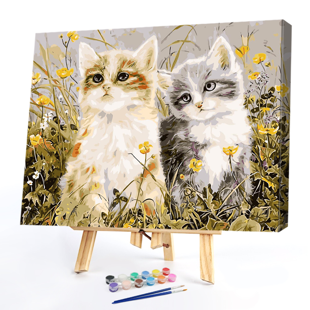 

40*50CM Paint By Numbers-Two Cats, 501 Original
