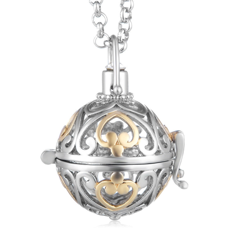 Mexican Bell Feather Tassel Necklace Music Ball Women Aromatherapy Essential Oil Diffuser Exquisite Ornament