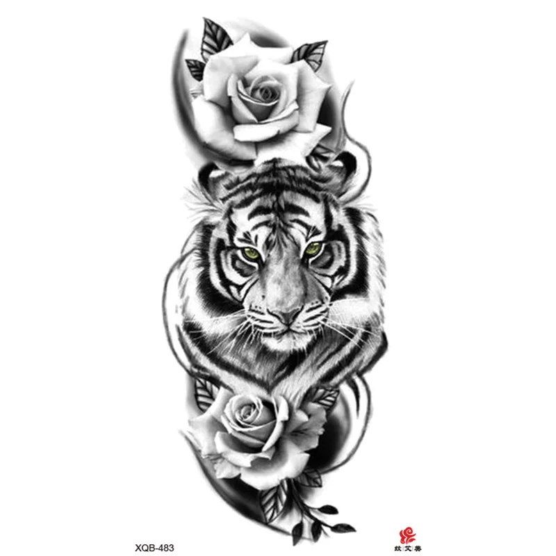 Sdrawing Full-arm Waterproof Tattoo Sticker Symbol Totem Animal Skeleton Small Arm Tattoo Sticker
