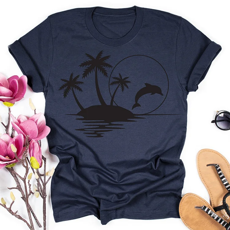 Women's travel shirt, Vacation Shirt Tee -02717