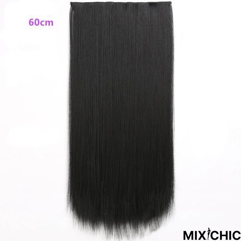 One Piece Five-Card Hair Extension Piece 60Cm Matte High Temperature Silk Straight Hair Piece