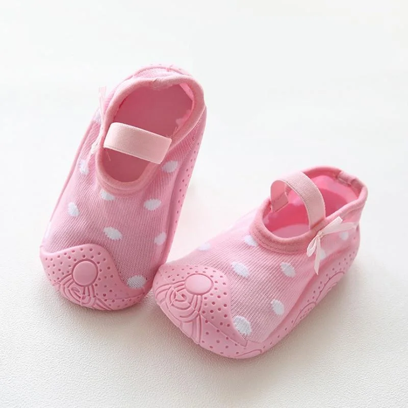 Baby Socks Rubber Sole Toddler Indoor Sock Shoes Anti Slip Home Slippers Girl Baby Rubber Soled Socks Skid Resistant Slipper