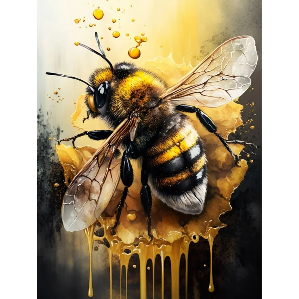 Diamond Painting - Full Round Drill - Flower Bee(Canvas|30*40cm)