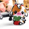 Bead Embroidery - Cow Beaded Counted Cross Stitch Keyring