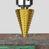 1Pcs 4-42 Mm Titanium Coated Step Drill Bit HSS Wood Metal Hole Cutter