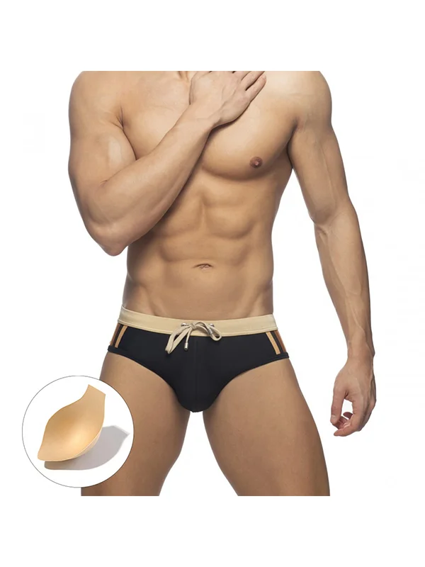 Colorblocking Simple Sexy Trunks With Cups