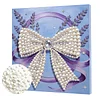DIY Pearl Painting Bow for Home Decor with Frame(30x30cm)
