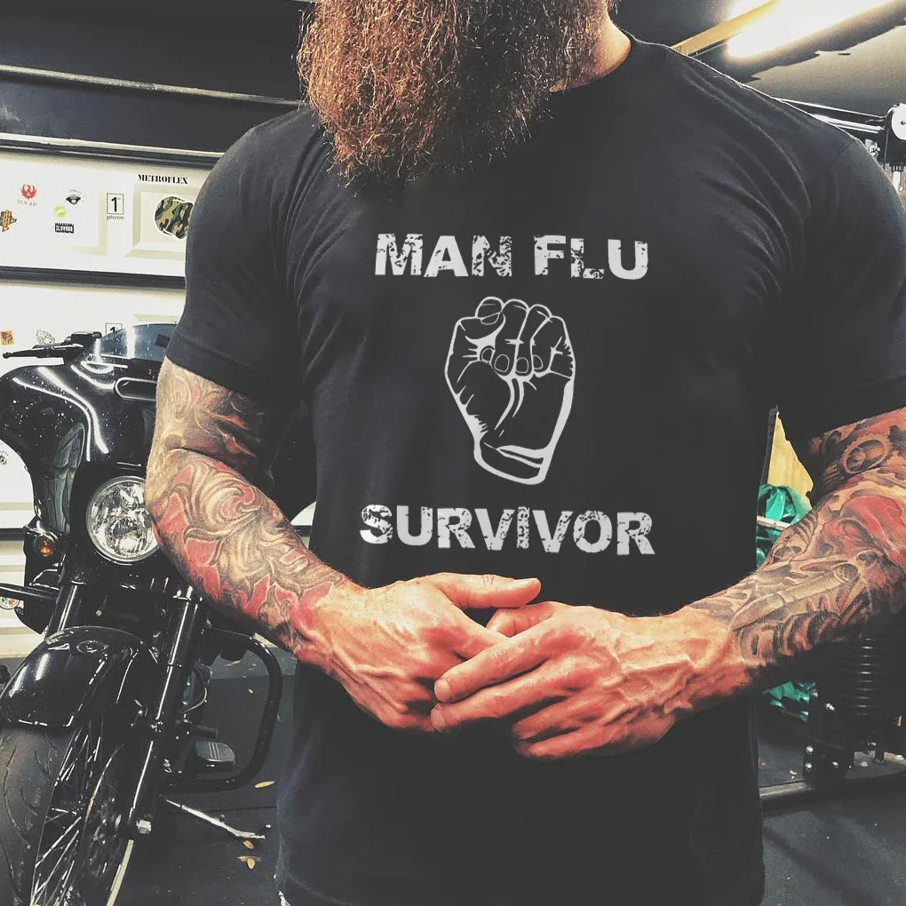Livereid Man Flu Survivor T-shirt - Livereid
