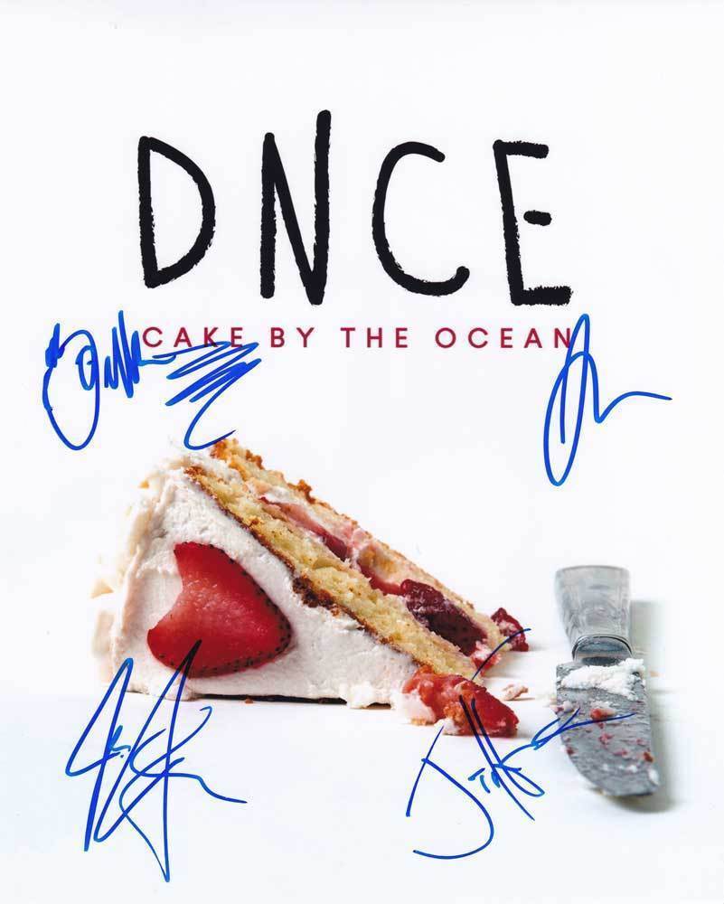 DNCE In-Person AUTHENTIC Autographed Group Photo Poster painting SHA #44588