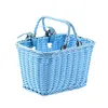 Bike Front Basket with Handles Cute Square Bicycle Basket for Kids Adult Bikes
