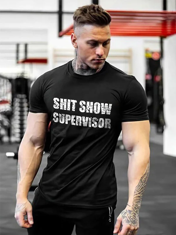 Shit Show Supervisor Print Men's T-shirt