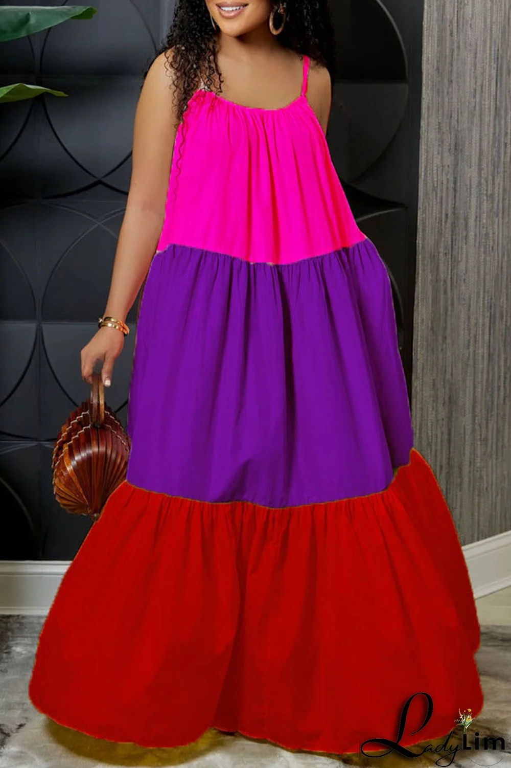 Green Sexy Solid Patchwork Spaghetti Strap Sling Dress Dresses