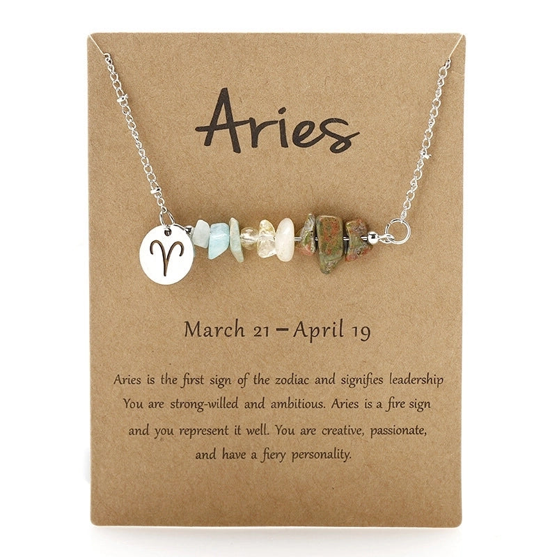 Casual Minimalist Commute Constellation 304 Stainless Steel Stone Pendant Necklace In Bulk