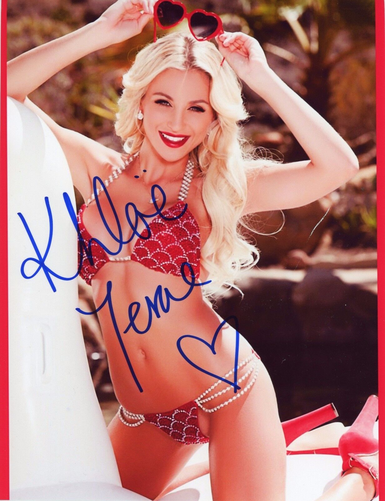 ~~ KHLOE TERAE Authentic Hand-Signed PLAYBOY PLAYMATE