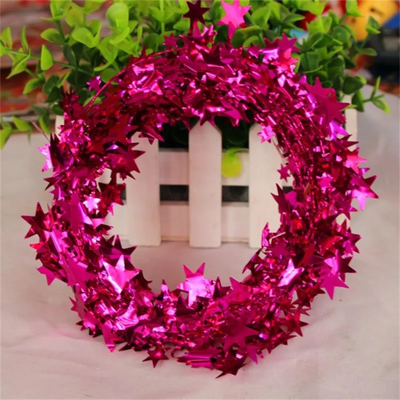 7m Christmas Tree Ornaments Decorations Ribbon Color iron wire Vine bar Hanging Door For Home Party Supplies New Year Gift