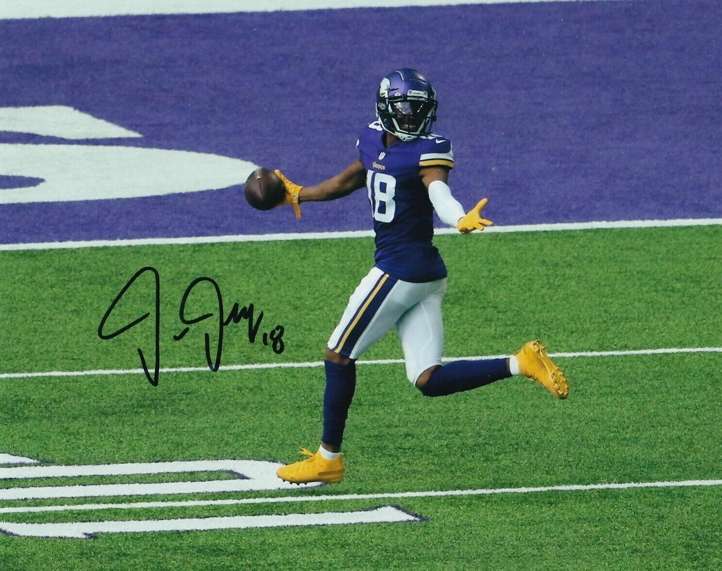 Justin Jefferson Autographed Signed 8x10 Photo Poster painting ( Vikings ) REPRINT