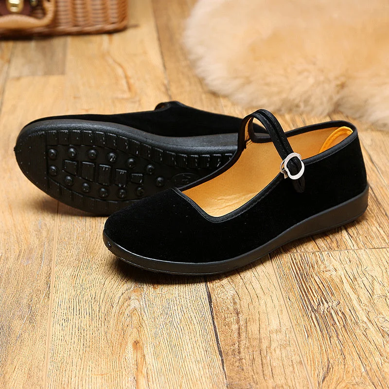 Women plus size clothing Women Casual Flat Heels Solid Color Shoes-Nordswear