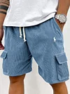 Men's Casual Lace-Up Pocket Beach Shorts