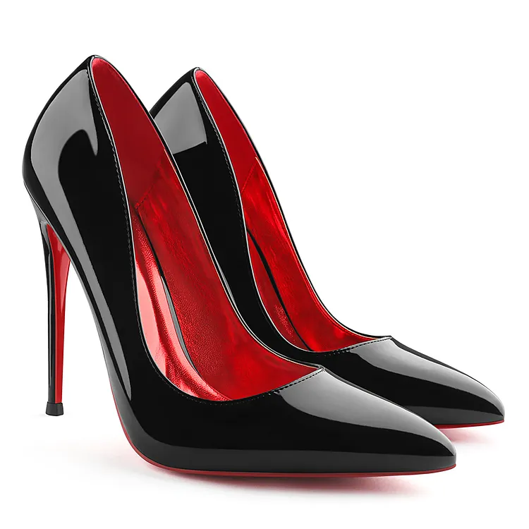 120/100mm Red Bottom Women's Party Wedding Heels Red Lining Patent Pumps VOCOSI VOCOSI